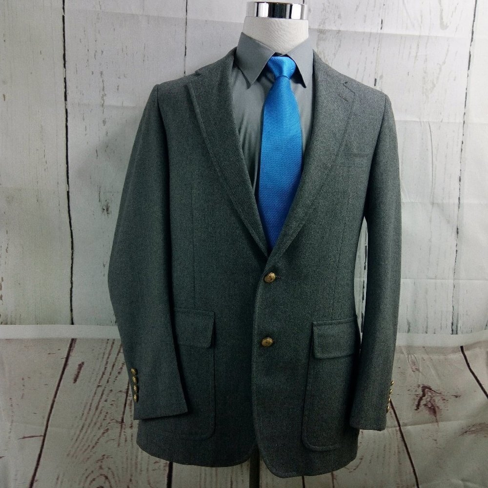 Gant Tailored Clothing Gray Suit Blazer Sport Coat